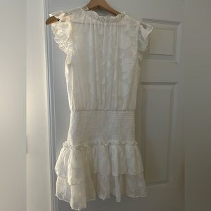White Impeccable Pig Ruffle Dress
